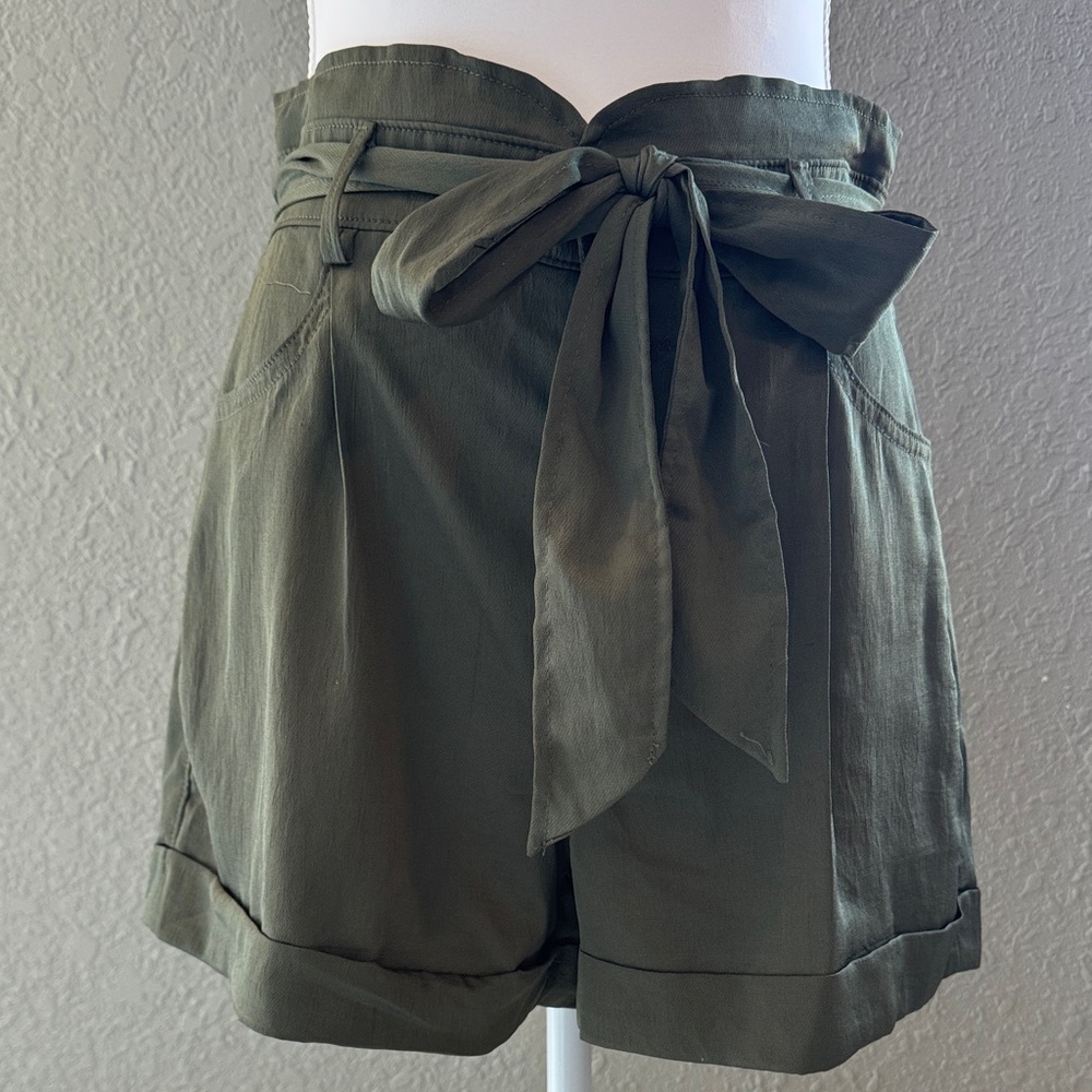 Express Olive Green High Waist Women Shorts